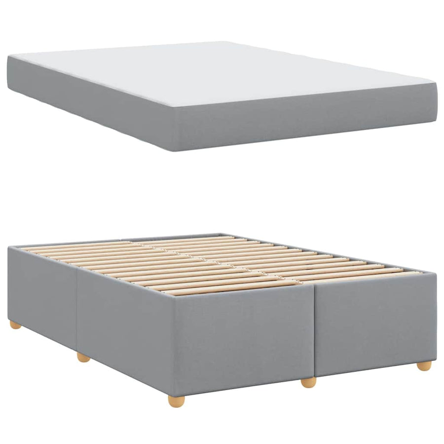 Bedframe met matras Anders Lichtgrijs 160 x 200 cm Stof