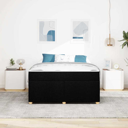 Bedframe met matras Anders Zwart 160 x 200 cm Stof