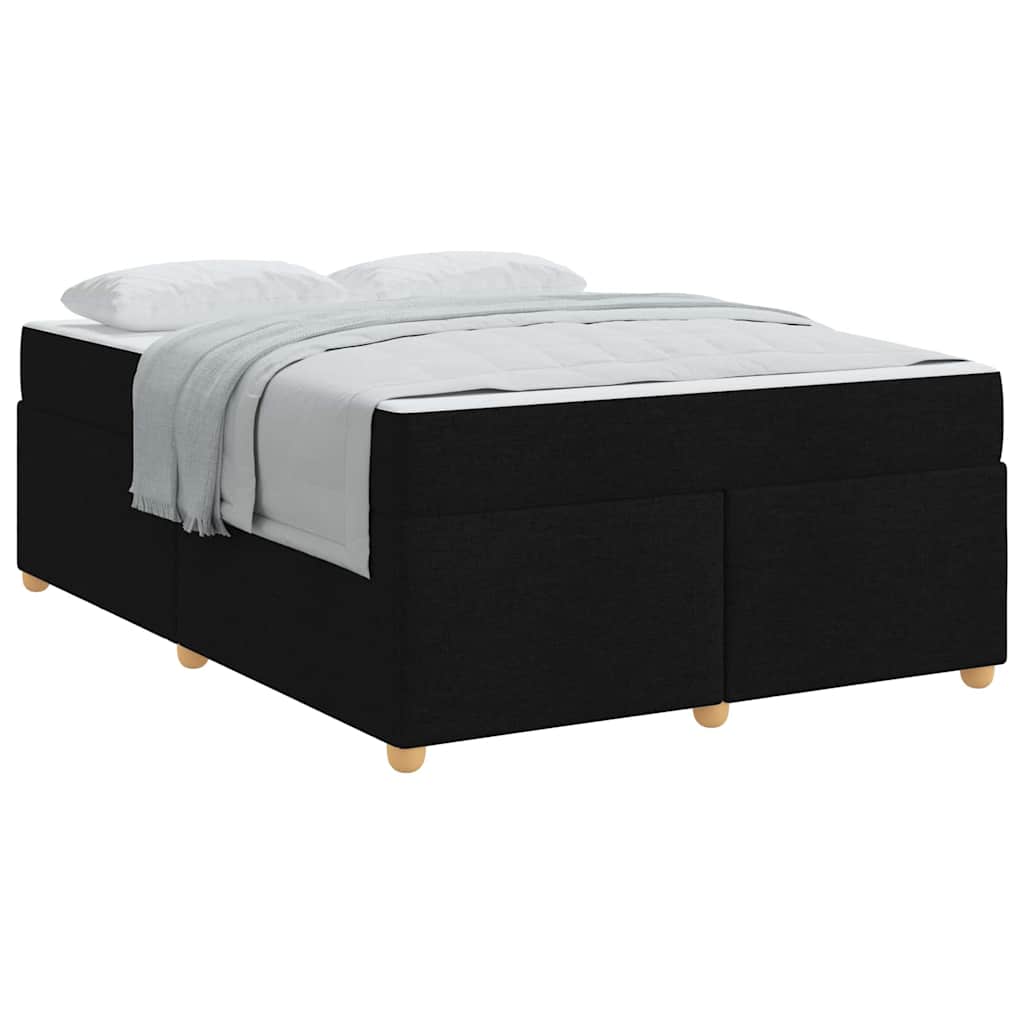Bedframe met matras Anders Zwart 160 x 200 cm Stof