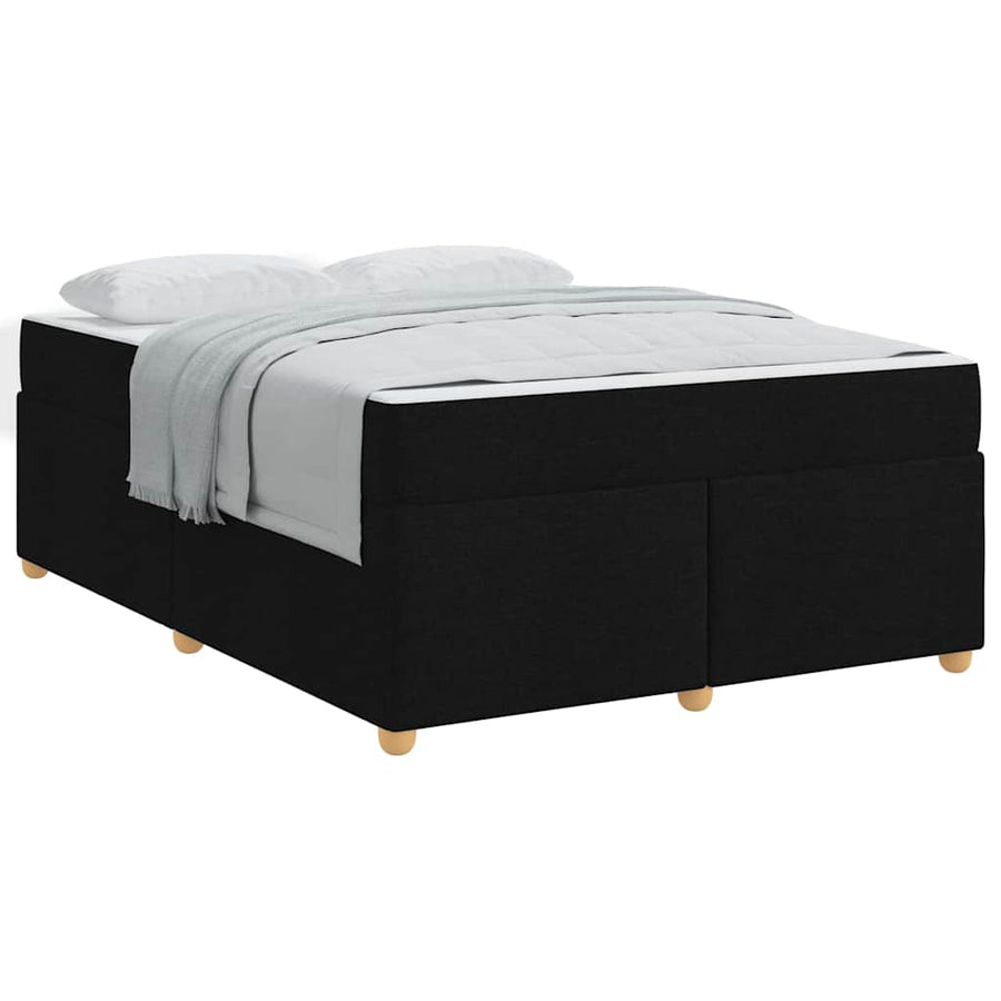 Bedframe met matras Anders Zwart 160 x 200 cm Stof