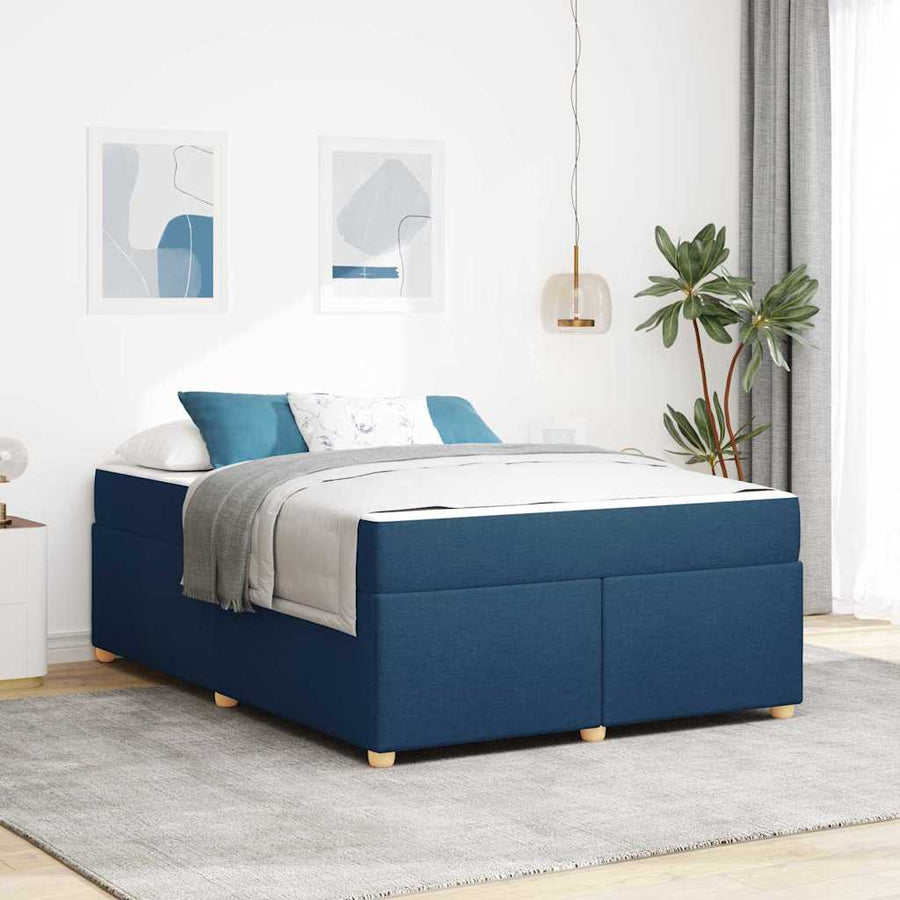 Bedframe met matras Anders Blauw 160 x 200 cm Stof