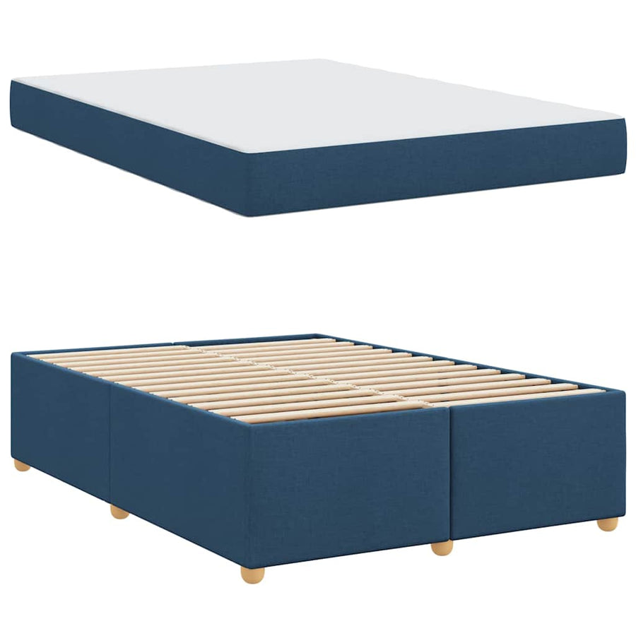 Bedframe met matras Anders Blauw 160 x 200 cm Stof
