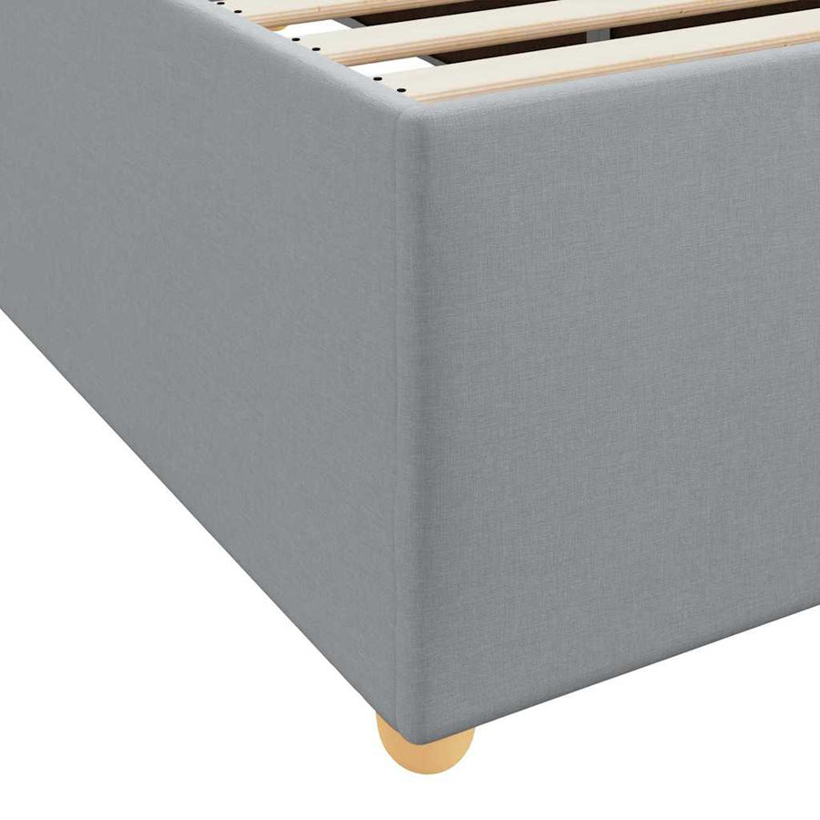 Bedframe met matras Anders Lichtgrijs 180 x 200 cm Stof