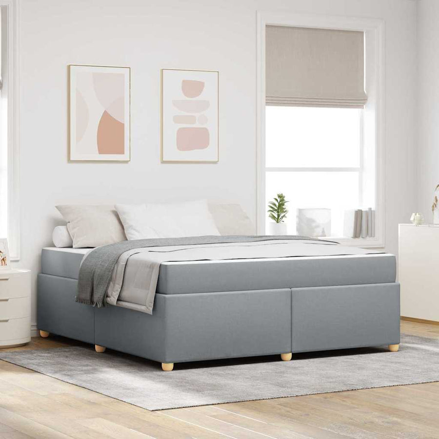 Bedframe met matras Anders Lichtgrijs 180 x 200 cm Stof
