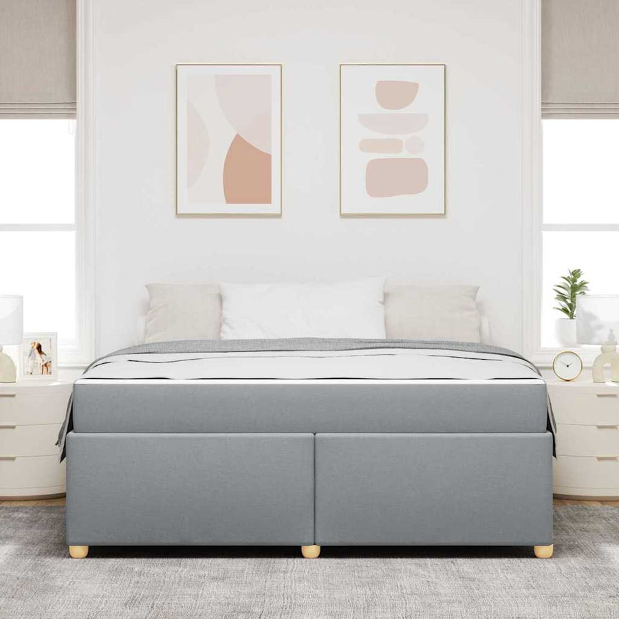 Bedframe met matras Anders Lichtgrijs 180 x 200 cm Stof