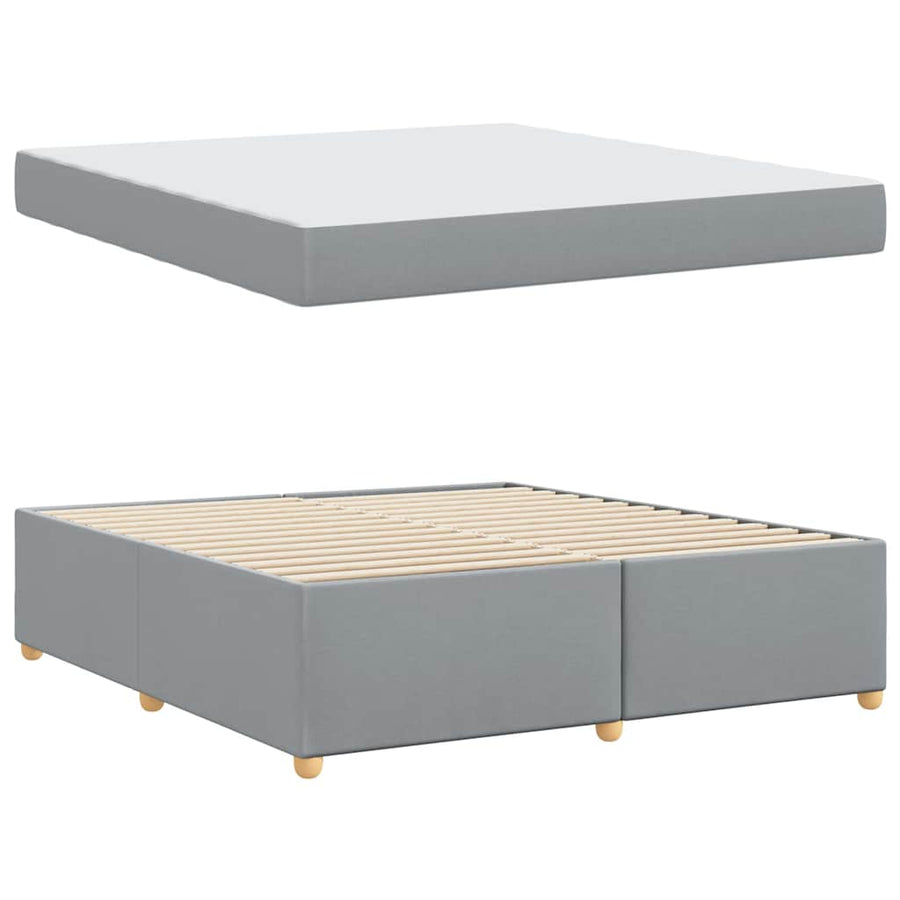 Bedframe met matras Anders Lichtgrijs 180 x 200 cm Stof