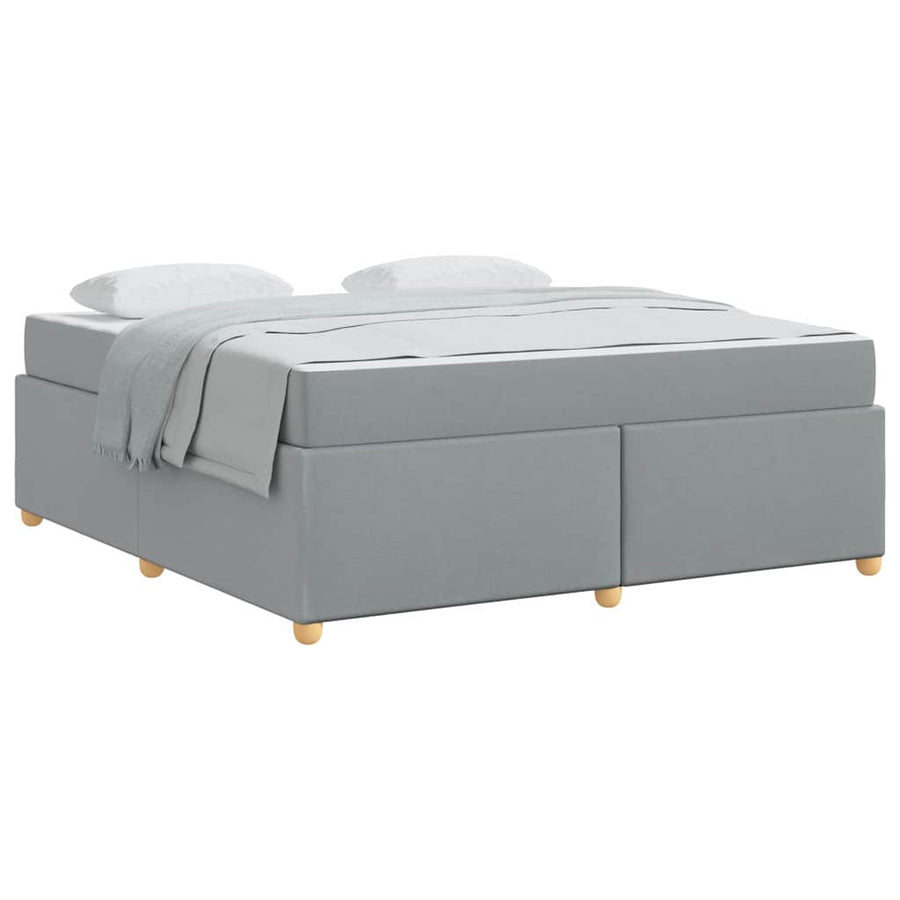 Bedframe met matras Anders Lichtgrijs 180 x 200 cm Stof