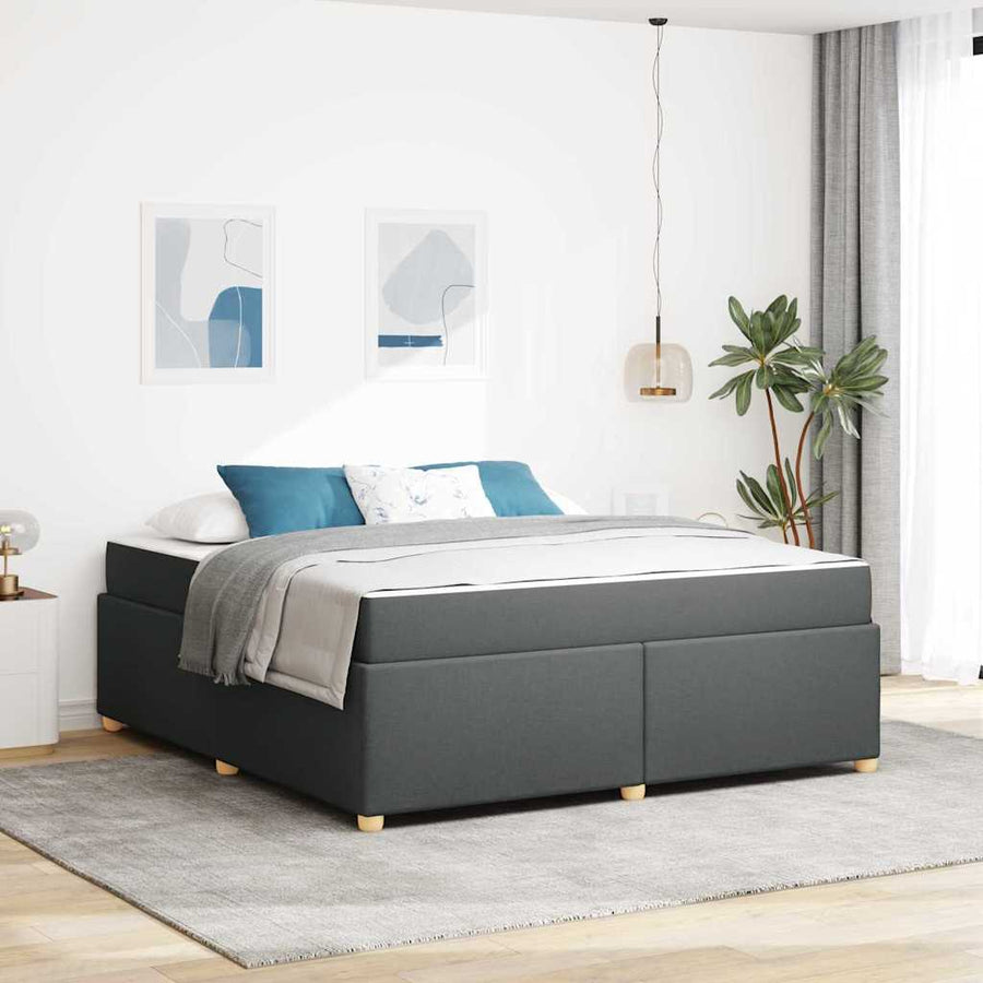 Bedframe met matras Anders Donkergrijs 180 x 200 cm Stof