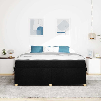 Bedframe met matras Anders Zwart 180 x 200 cm Stof