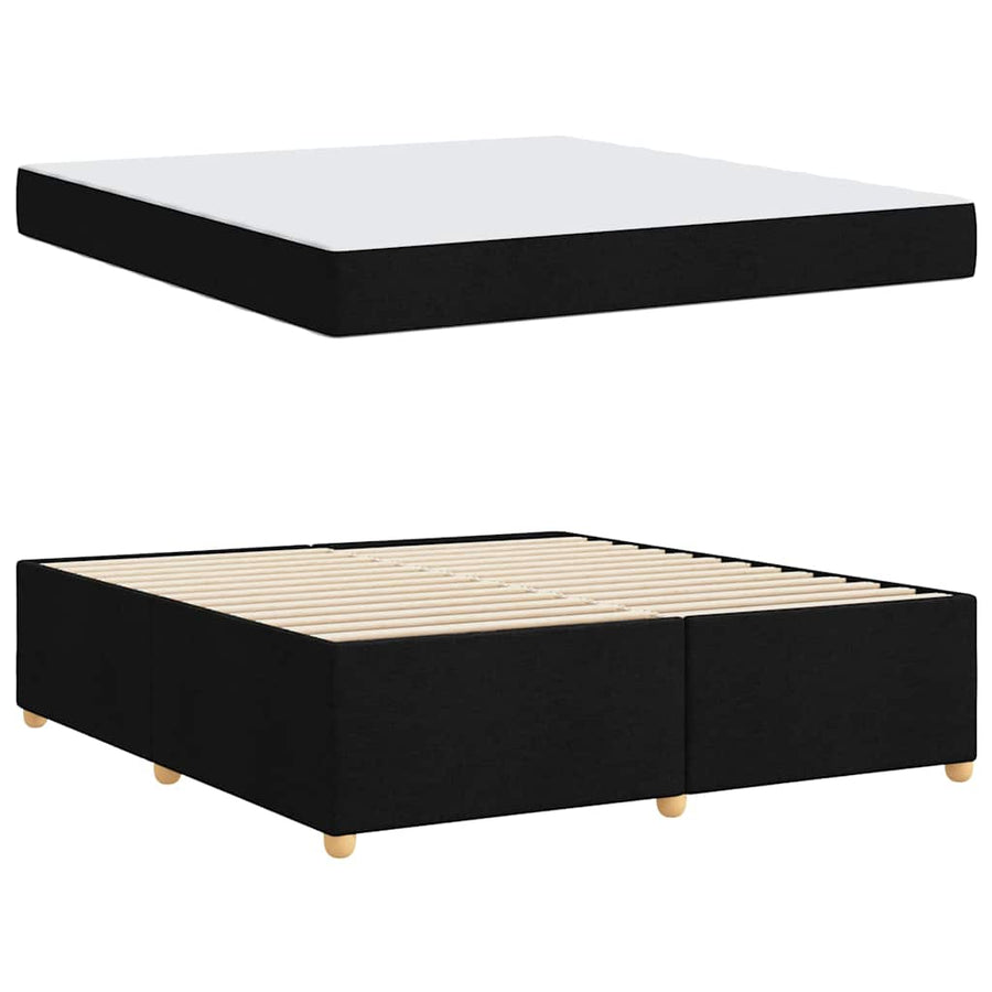 Bedframe met matras Anders Zwart 180 x 200 cm Stof