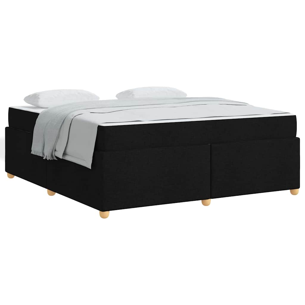 Bedframe met matras Anders Zwart 180 x 200 cm Stof
