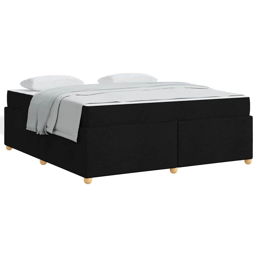 Bedframe met matras Anders Zwart 180 x 200 cm Stof