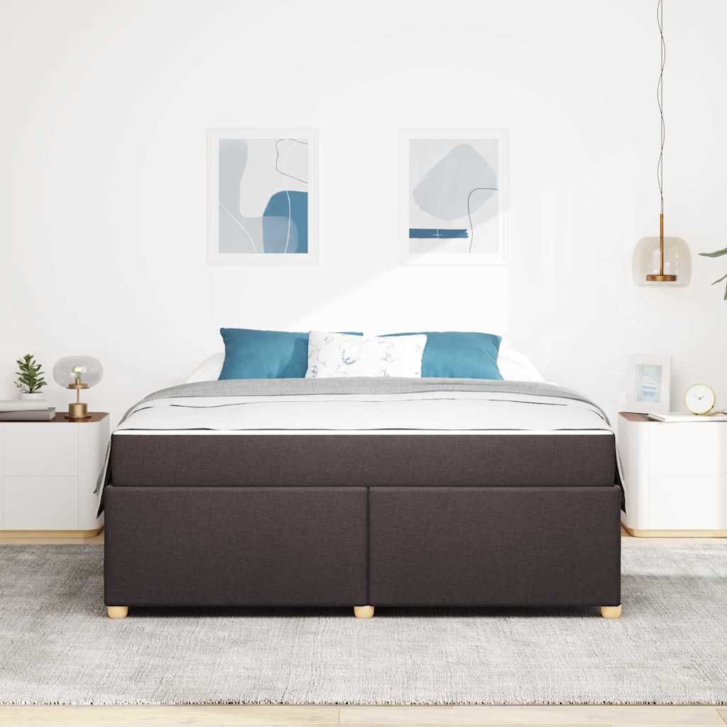 Bedframe met matras Donkerbruin 180 x 200 cm Stof