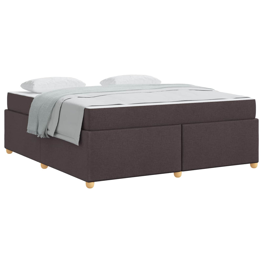 Bedframe met matras Donkerbruin 180 x 200 cm Stof