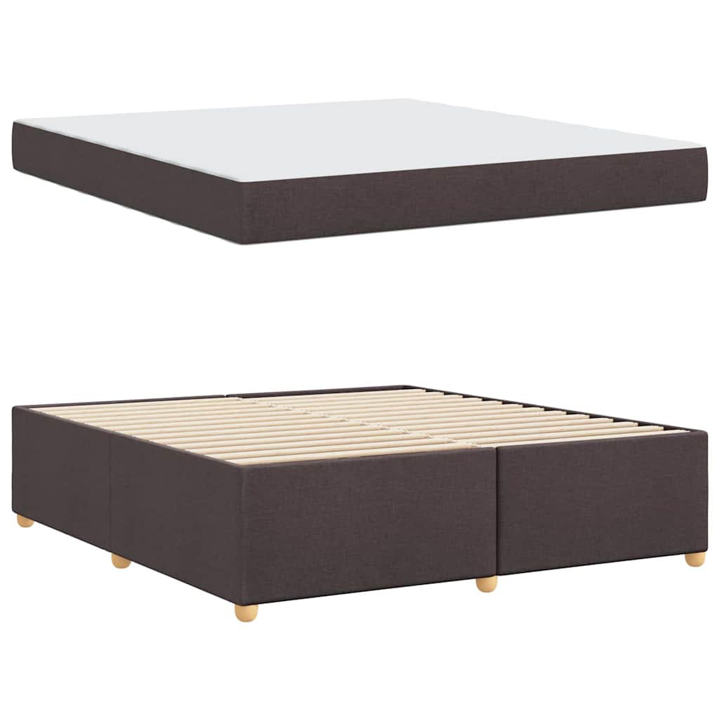 Bedframe met matras Donkerbruin 180 x 200 cm Stof