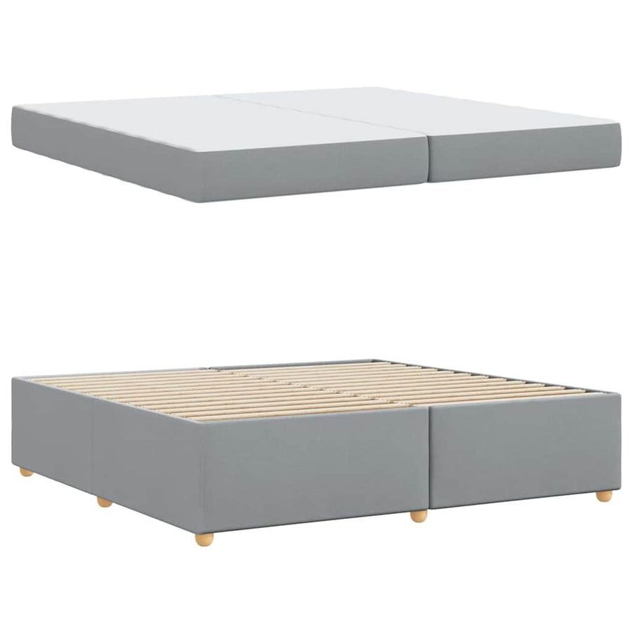 Bedframe met matras Anders Lichtgrijs 200 x 200 cm Stof