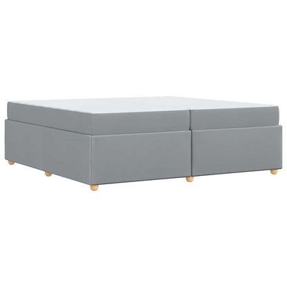 Bedframe met matras Anders Lichtgrijs 200 x 200 cm Stof