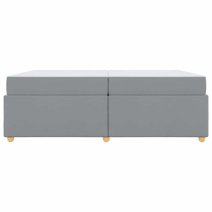 Bedframe met matras Anders Lichtgrijs 200 x 200 cm Stof