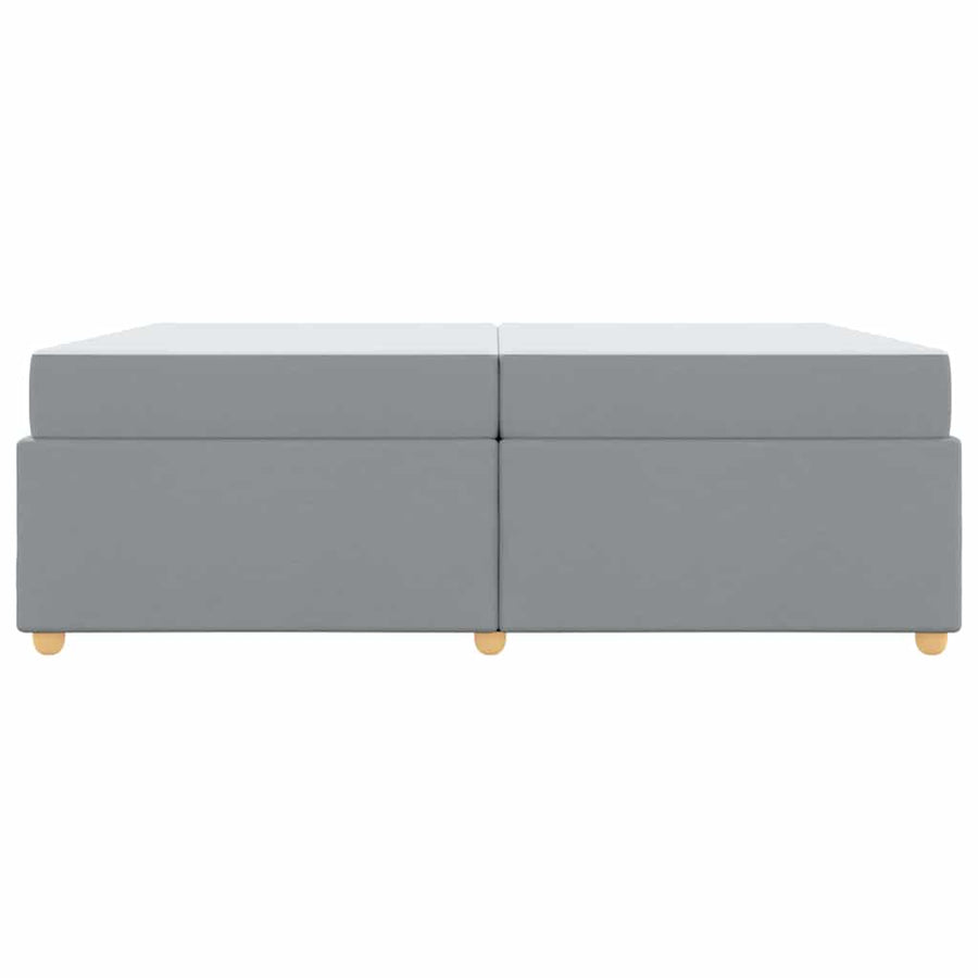 Bedframe met matras Anders Lichtgrijs 200 x 200 cm Stof
