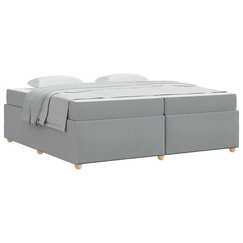 Bedframe met matras Anders Lichtgrijs 200 x 200 cm Stof