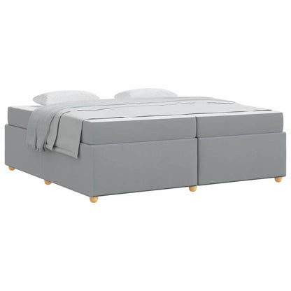 Bedframe met matras Anders Lichtgrijs 200 x 200 cm Stof