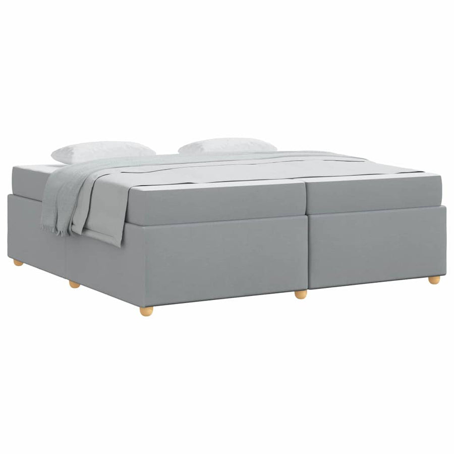 Bedframe met matras Anders Lichtgrijs 200 x 200 cm Stof