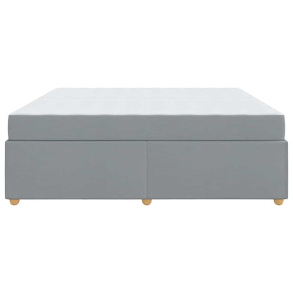 Bedframe met matras Anders Lichtgrijs 200 x 200 cm Stof