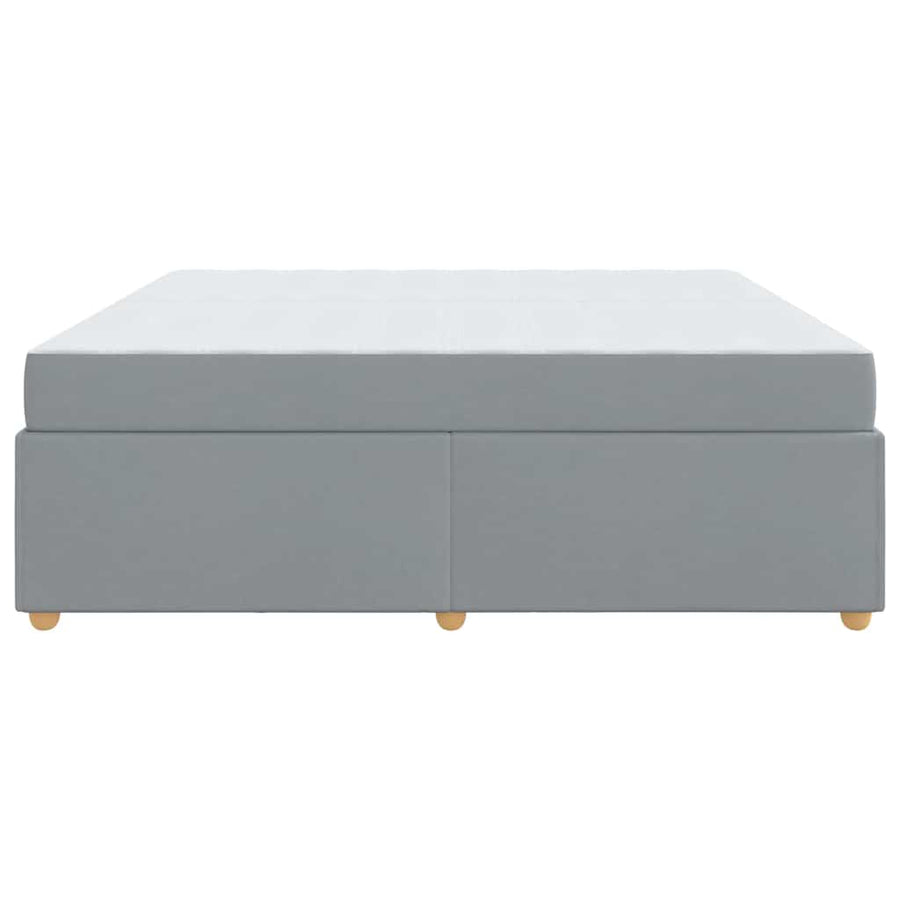 Bedframe met matras Anders Lichtgrijs 200 x 200 cm Stof