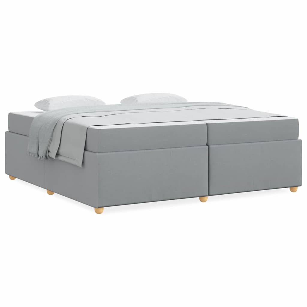 Bedframe met matras Anders Lichtgrijs 200 x 200 cm Stof