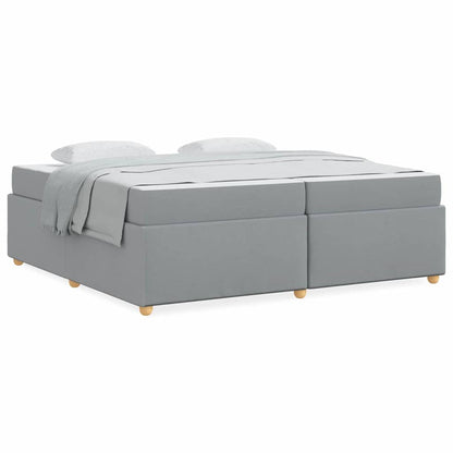Bedframe met matras Anders Lichtgrijs 200 x 200 cm Stof