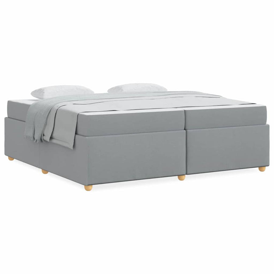 Bedframe met matras Anders Lichtgrijs 200 x 200 cm Stof