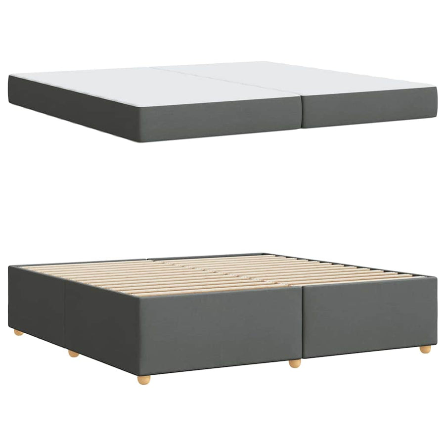 Bedframe met matras Anders Donkergrijs 200 x 200 cm Stof