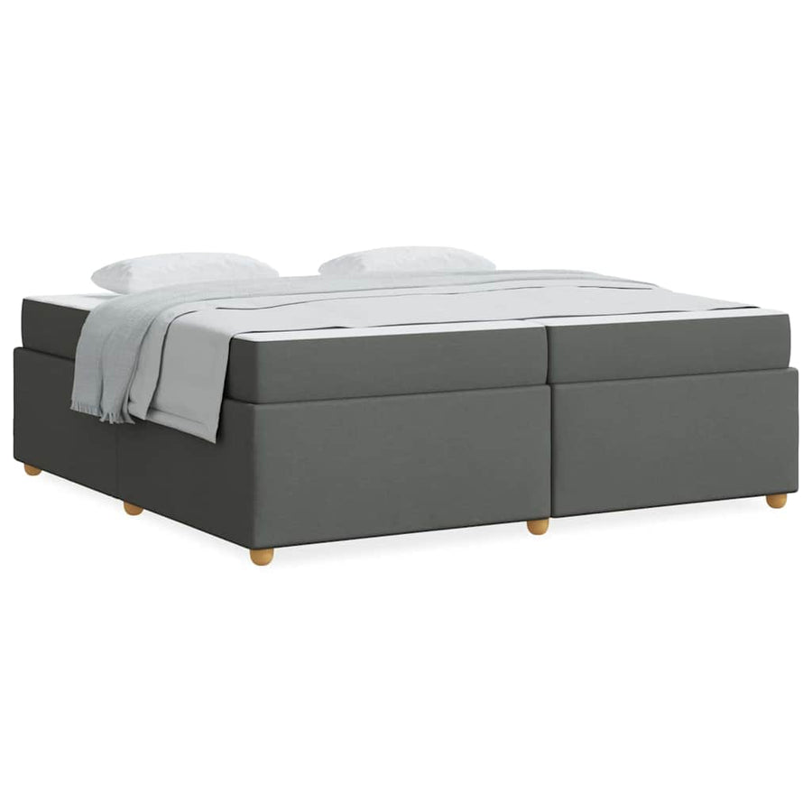 Bedframe met matras Anders Donkergrijs 200 x 200 cm Stof