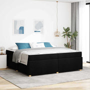 Bedframe met matras 200x200 cm zwart stof