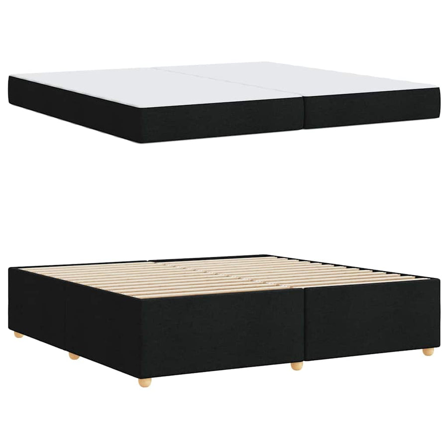 Bedframe met matras Anders Zwart 200 x 200 cm Stof