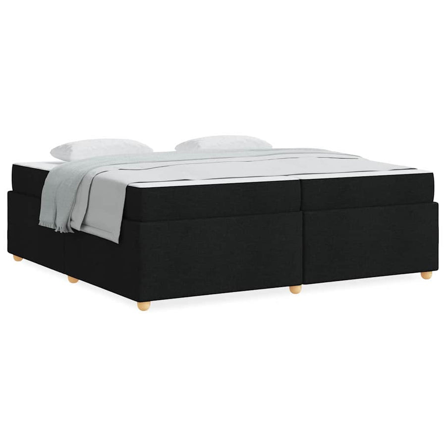 Bedframe met matras Anders Zwart 200 x 200 cm Stof