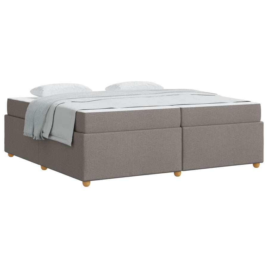 Bedframe met matras Taupe 200 x 200 cm Stof