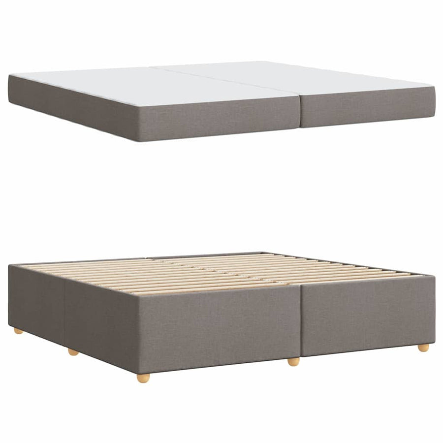 Bedframe met matras Taupe 200 x 200 cm Stof
