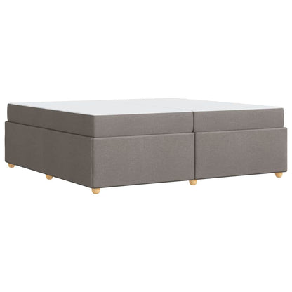 Bedframe met matras Taupe 200 x 200 cm Stof