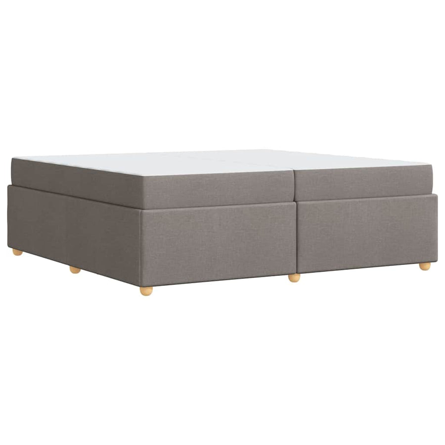 Bedframe met matras Taupe 200 x 200 cm Stof