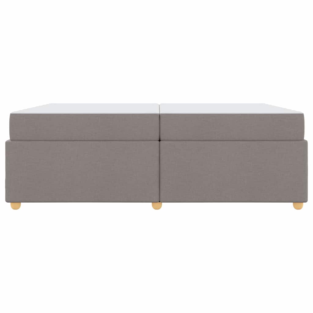 Bedframe met matras Taupe 200 x 200 cm Stof