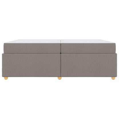 Bedframe met matras Taupe 200 x 200 cm Stof