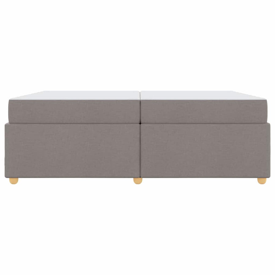 Bedframe met matras Taupe 200 x 200 cm Stof