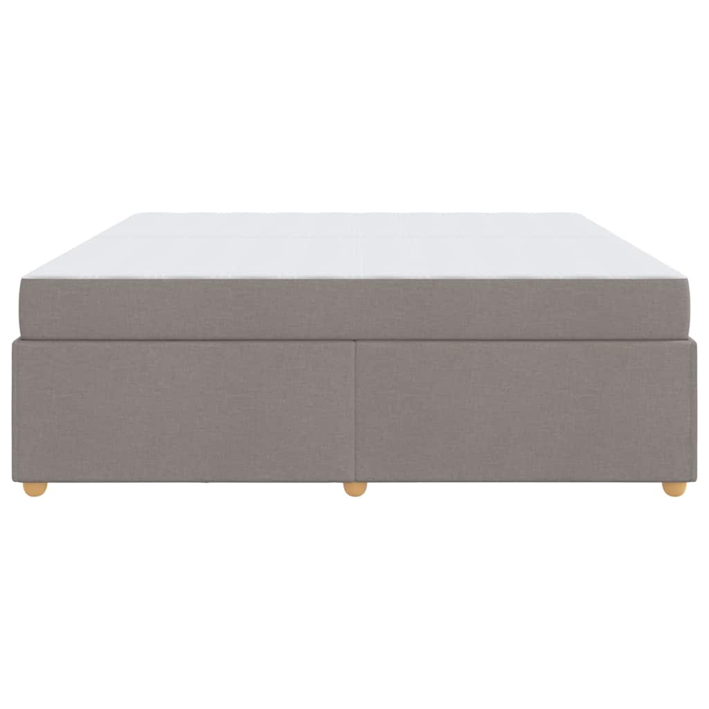 Bedframe met matras Taupe 200 x 200 cm Stof