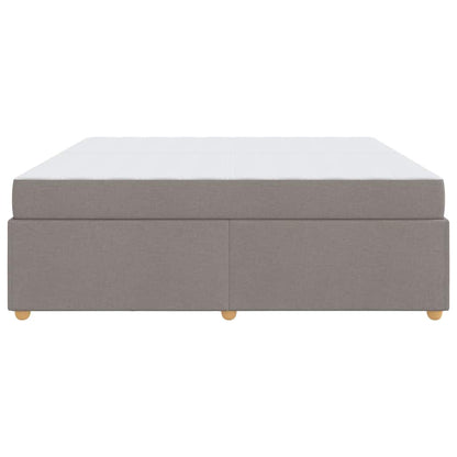 Bedframe met matras Taupe 200 x 200 cm Stof