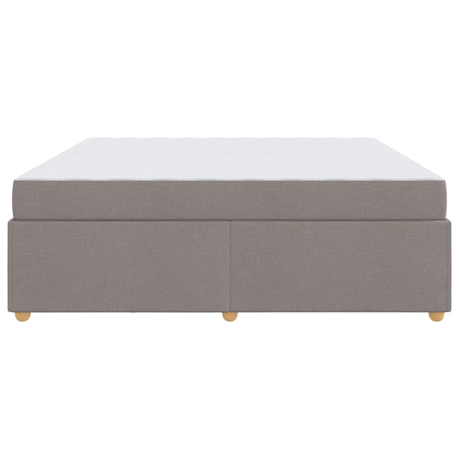 Bedframe met matras Taupe 200 x 200 cm Stof