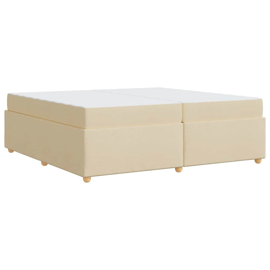 Bedframe met matras met matras Crème 200 x 200 cm Stof