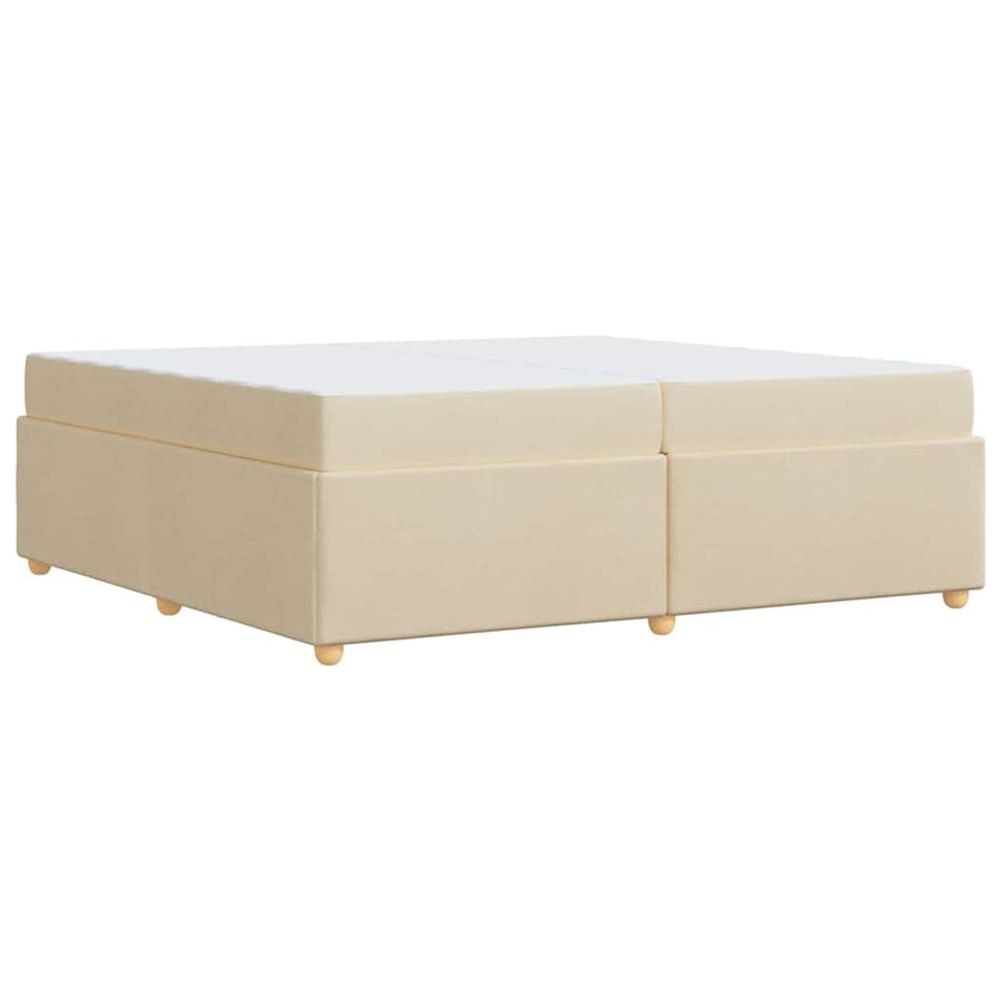 Bedframe met matras met matras Crème 200 x 200 cm Stof
