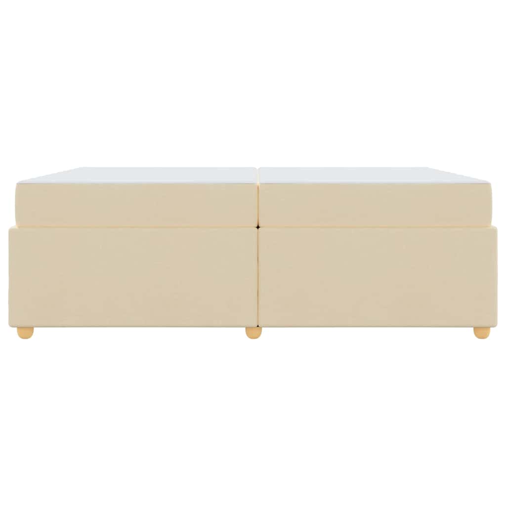 Bedframe met matras met matras Crème 200 x 200 cm Stof
