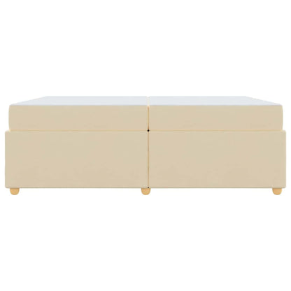 Bedframe met matras met matras Crème 200 x 200 cm Stof